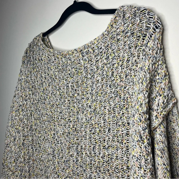 NATURALS D&CO Metallic Open Knit Drop Shoulder Sweater - Picture 9 of 11